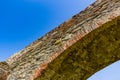 three archs medieval humpback bridge in Italy